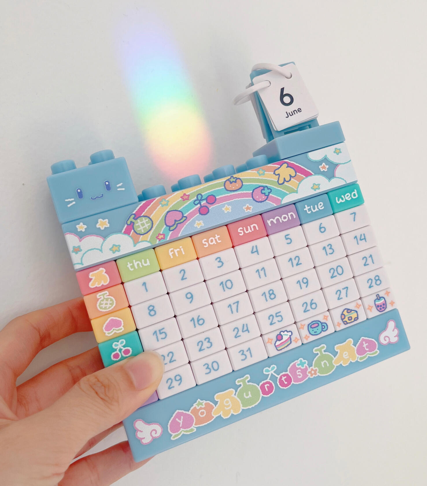 rainbow block calendar